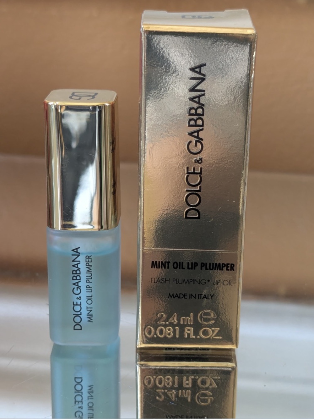 Dolce & Gabbana Mint Oil Lip Plumper  2.4 ML / 0.23 Fl. Oz - NEW